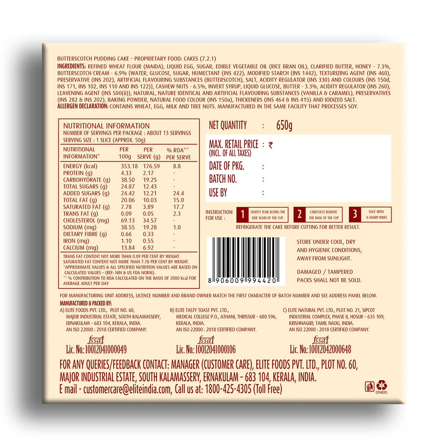 Butterscotch Pudding Cake