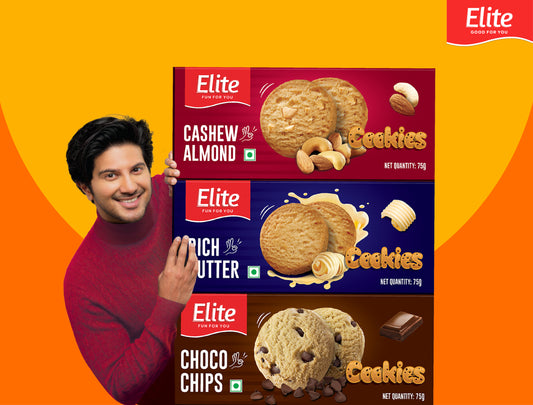 Elite cookies combo pack (cashew almond, butter & choco chip cookies)