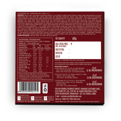 Elite plum surprise cake